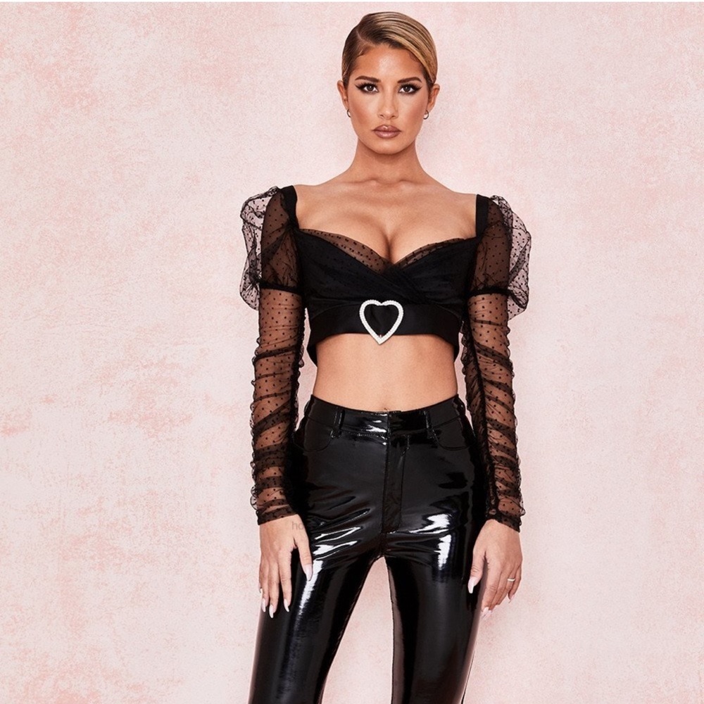 House of CB black top with heart detailing